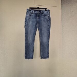 Silver Elyse Slim Crop Jeans